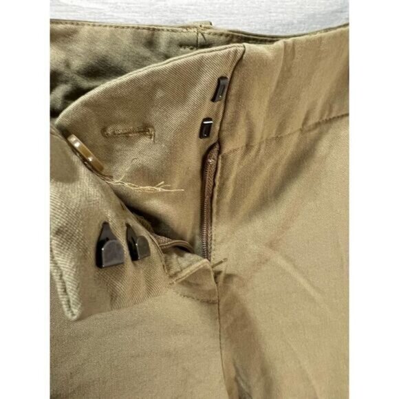 Sainato Womens Khaki Dress Pants Size 2 Slim Fit Cotton Blend - Picture 4 of 5